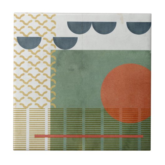 Carreau Soleil Rouge III (Devant)