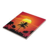 Carreau Soleil rouge Tropical Palm Beach (Côté)