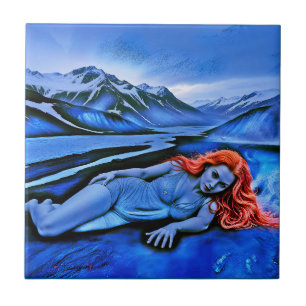 Carreau "Sólvátra" - Flamme sous la glace