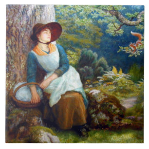 Carreau Sommeil dans les bois (par Arthur Hughes)