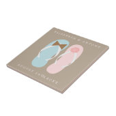 Carreau Son et ses tongs Flip Flops Beach Wedding (Côté)