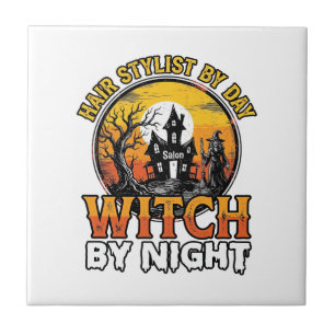Carreau Sorcière Coiffeuse De Nuit Vintage Halloween Desi