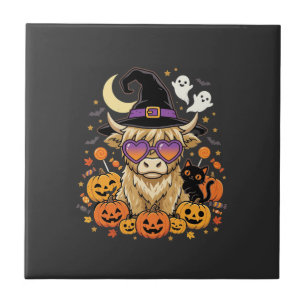 Carreau Sorcière de la fête d'Halloween de citrouille de v