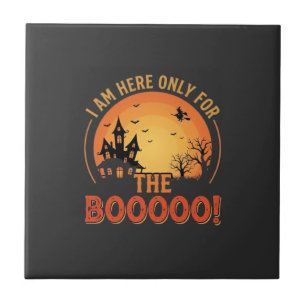 Carreau Sorcière d'Halloween Maison hantée Boo Design_1