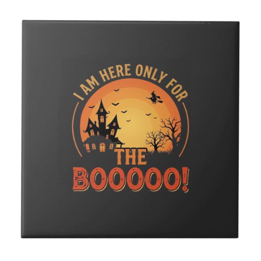 Carreau Sorcière d'Halloween Maison hantée Boo Design_1 (Devant)