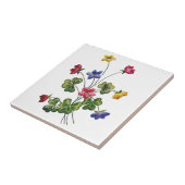 Carreau Sorrel en bois coloré brodé (Côté)