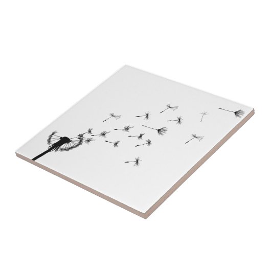 Carreau Souffle de pissenlit dans le vent (Côté)