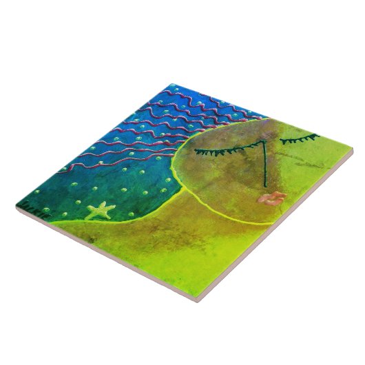 Carreau Souhaitez-vous une étoile d'art Abstrait (Côté)