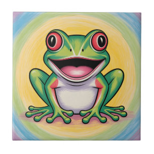 Carreau Sourire doux de grenouille