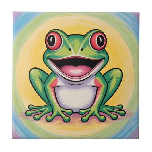Carreau Sourire doux de grenouille (Devant)