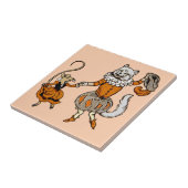 Carreau souris dansant avec un chat (Côté)