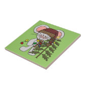 Carreau Souris de Noël décorant l'arbre (Côté)