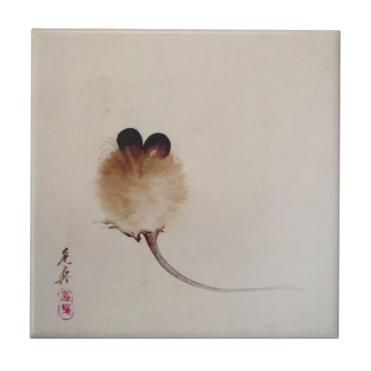 Carreau Souris de peinture de zen (Devant)