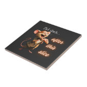 Carreau Souris de régime pizza drôle ✨ (Côté)