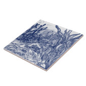 Carreau Sous la mer bleu foncé Scène de l'océan bleu Creve (Côté)