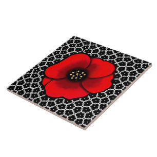 Carreau Sous-verre poppy Goth Garden