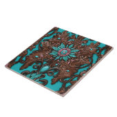 Carreau Southern Cowgirl Brown Turquoise Western Pays (Côté)