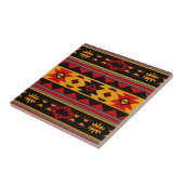 Carreau Southwest Design Red Black Gold Tribal Motif (Côté)