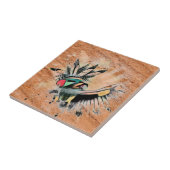 Carreau Southwest Petroglyph Danseur autochtone Kachina (Côté)