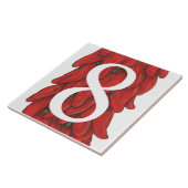 Carreau Southwest Red Chili Pepper House Numéro 8 Huit (Côté)