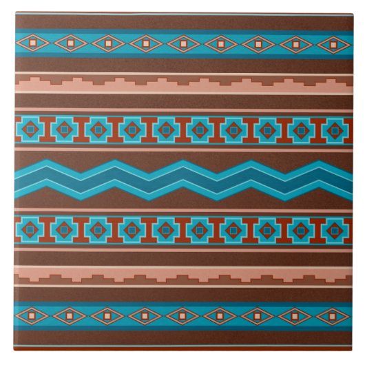 Carreau Southwest Style Geometric Cameron Gorge Design (Devant)