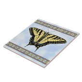 Carreau Southwest Yellow Swallowtail Geometric Butterfly  (Côté)