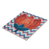 Carreau Southwestern Style Tulip Flower Decorative Tile (Côté)