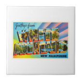 Carreau Souvenir blanc de voyage du New Hampshire NH de (Devant)