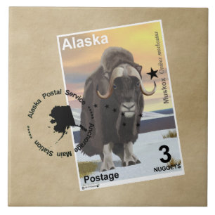 Carreau Souvenir du timbre de Muskox