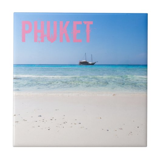 Carreau souvenir Phuket Beach Thaïlande (Devant)