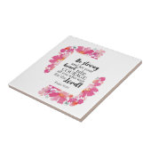 Carreau Soyez Forts Et Prenez Courage Psaume Rose Bible Fl (Côté)