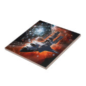 Carreau Space Shuttle Atlantis Hubble Telescope Artwork (Côté)