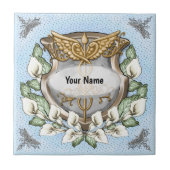 Carreau Spath lily shield caduceus  (Devant)