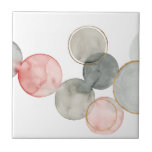 Carreau Sphères dorées<br><div class="desc">Gilded Spheres I par Grace Popp. Dispose de cercles gris et roses aquarelle dans différents côtés.</div>