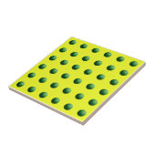 Carreau Sphères vertes sur jaune (Côté)
