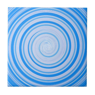Carreau spirale blanche et bleue