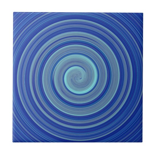 Carreau spirale bleue et turquoise (Devant)