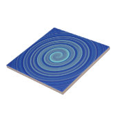 Carreau spirale bleue et turquoise (Côté)
