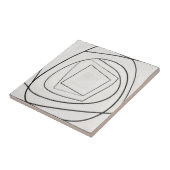 Carreau Spirale carrée abstraite noir et blanc (Côté)
