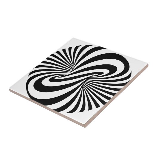 Carreau Spirale de l'illusion optique 3D (Côté)