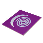 Carreau Spirale de lune d'argent sur violet (Côté)