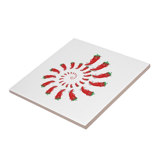 Carreau Spirale de Pepper Diva Rouge (Côté)