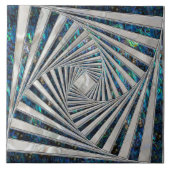 Carreau Spirale géométrique en mosaïque - Pearl d'Abalone (Devant)