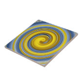 Carreau spirale jaune et bleue (Côté)