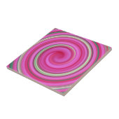 Carreau spirale rose et verte (Côté)