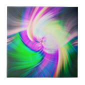 Carreau SPIRALFLUO - Psychédélique colorée moderne fractal (Devant)