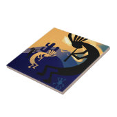 Carreau Spirit of Kokopelli Desert Paysage Turquoise 2 (Côté)