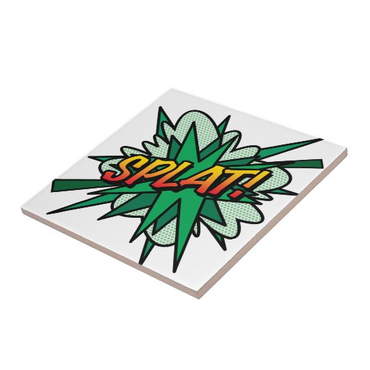 Carreau SPLAT Fun Retro Comic Book Pop Art (Côté)