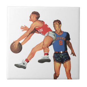 Carreau Sports Anciens, Joueurs de Basket-ball dans un Mat