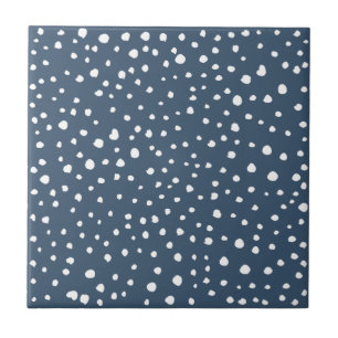 Carreau Spots Dalmatiens Bleus Marine, Points Dalmatiens,